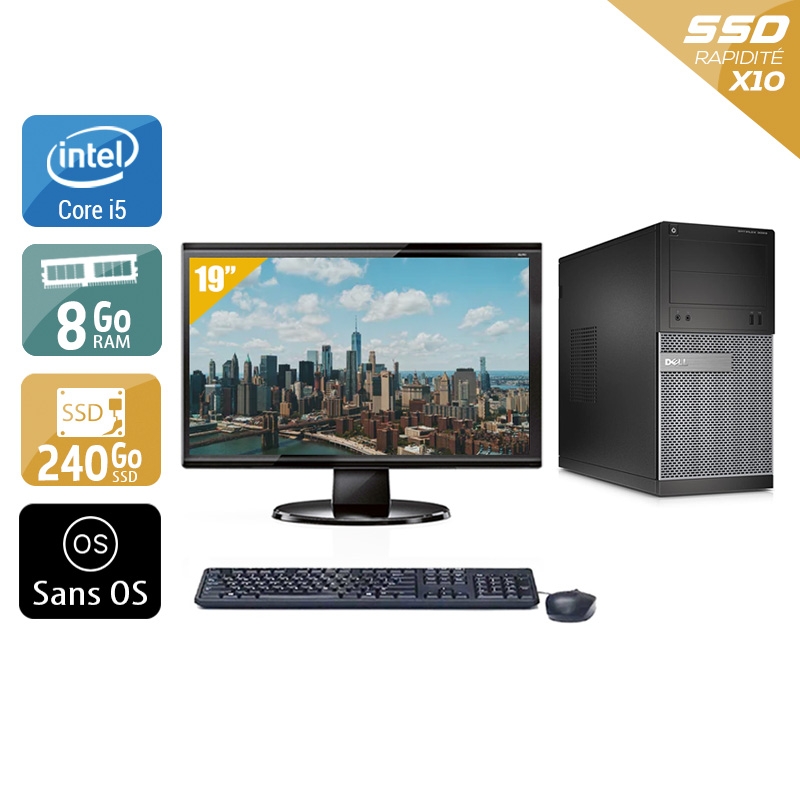 Acheter Dell Optiplex 390 Tower i5 + Écran - 19'' 8Go RAM 240Go SSD Sans OS Bon étatOccasion certifiée reconditionnée Bon état - 224,17 € Dell Optiplex 390 Tower i5 + Écran - 19'' 8Go RAM 240Go SSD Sans OS Bon étatOccasion certifiée reconditionnée Bon état - reconditionné disponible sur Kiatoo