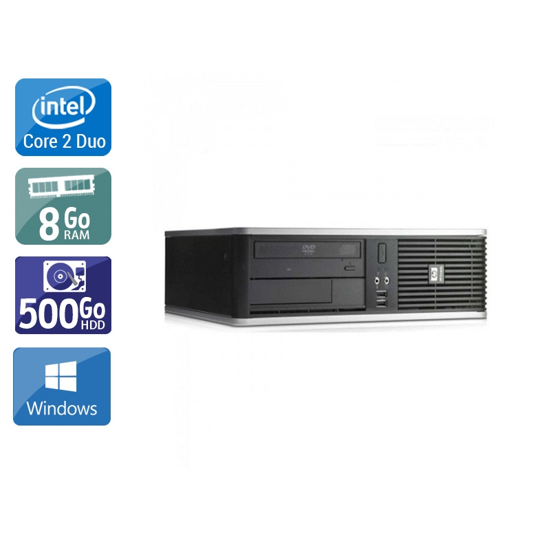HP Compaq dc7800 SFF Core 2 Duo - 8Go RAM 500Go HDD Windows 10  Bon étatOccasion certifiée reconditionnée Bon état -  reconditionné disponible sur Kiatoo