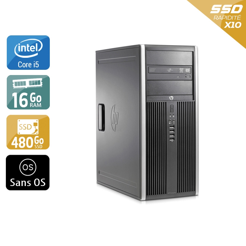HP Compaq Elite 8200 Tower i5 - 16Go RAM 480Go SSD Sans OS  Très bon étatOccasion certifiée reconditionnée Bon état -  reconditionné disponible sur Kiatoo