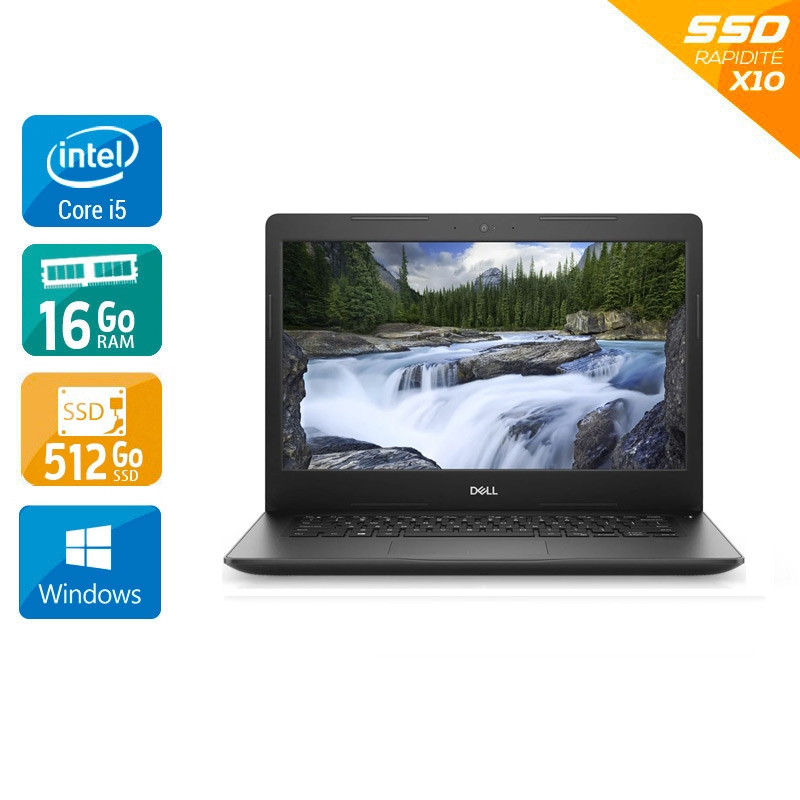 Dell Latitude 3490 14'' i5 Gen 8 - 16Go RAM 512Go SSD Windows 11 Pro  État correctOccasion certifiée reconditionnée Bon état -  reconditionné disponible sur Kiatoo