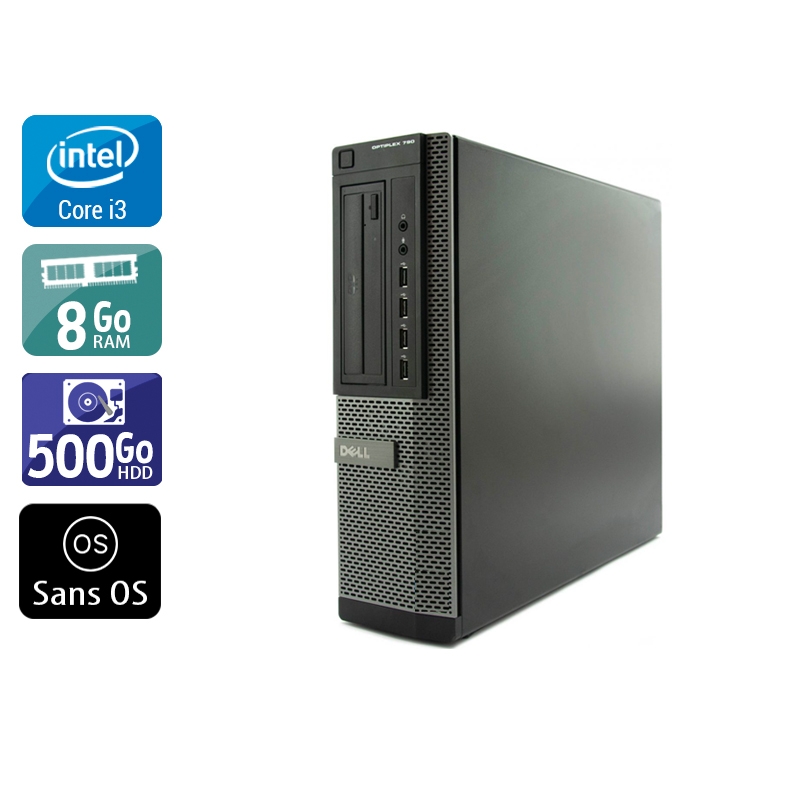 Dell Optiplex 790 Desktop i3 - 8Go RAM 500Go HDD Sans OS  Très bon étatOccasion certifiée reconditionnée Bon état -  reconditionné disponible sur Kiatoo