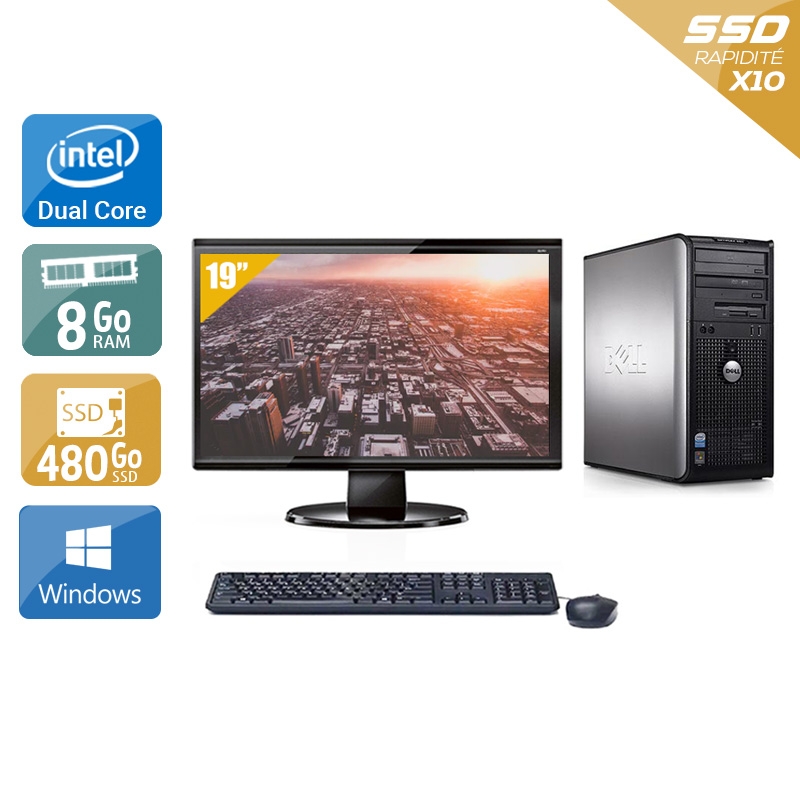 Acheter Dell Optiplex 760 Tower Dual Core + Écran - 19'' 8Go RAM 480Go SSD Windows 10 Bon étatOccasion certifiée reconditionnée Bon état - 265,83 € Dell Optiplex 760 Tower Dual Core + Écran - 19'' 8Go RAM 480Go SSD Windows 10 Bon étatOccasion certifiée reconditionnée Bon état - reconditionné disponible sur Kiatoo