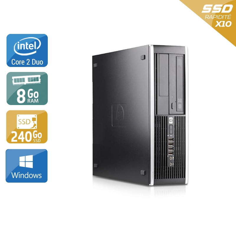HP Compaq Pro 6000 SFF Core 2 Duo - 8Go RAM 240Go SSD Windows 10  État correctOccasion certifiée reconditionnée Bon état -  reconditionné disponible sur Kiatoo