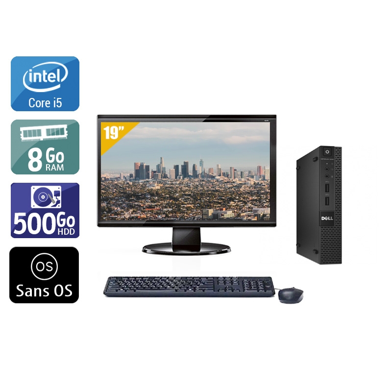 Dell Optiplex 9020M USDT i5 + Écran - 19'' 8Go RAM 500Go HDD Sans OS  Bon étatOccasion certifiée reconditionnée Bon état -  reconditionné disponible sur Kiatoo