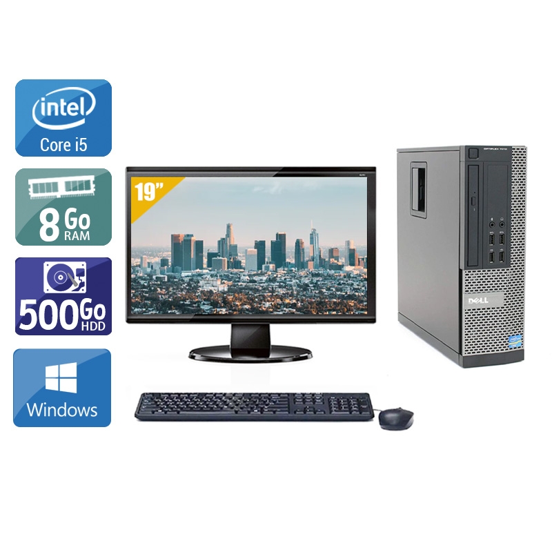 Dell Optiplex 9020 SFF i5 + Écran - 19'' 8Go RAM 500Go HDD Windows 10  Bon étatOccasion certifiée reconditionnée Bon état -  reconditionné disponible sur Kiatoo