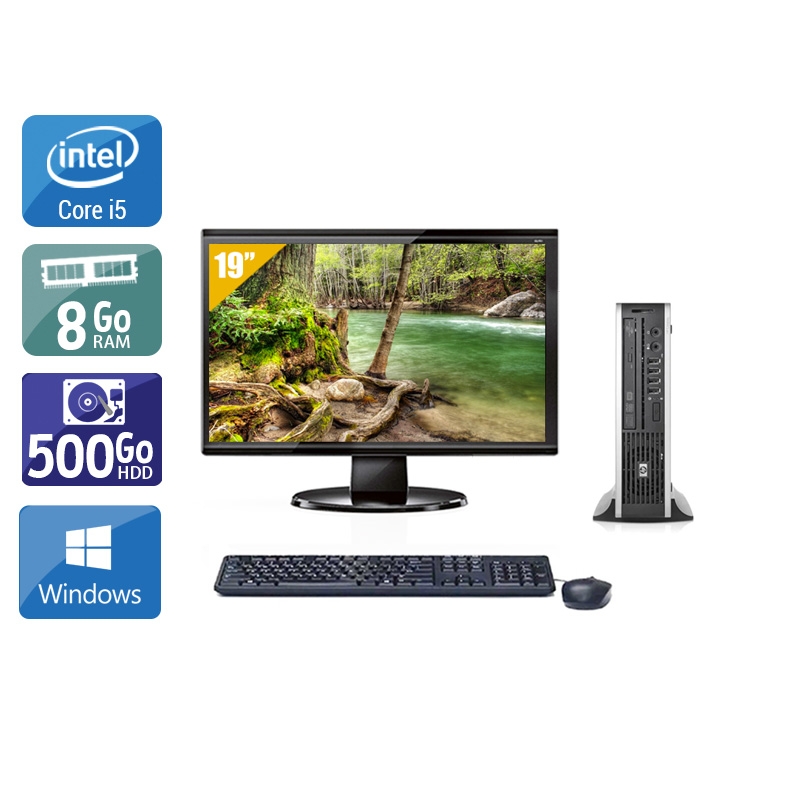 HP Compaq Elite 8300 USDT i5 + Écran - 19'' 8Go RAM 500Go HDD Windows 10  État correctOccasion certifiée reconditionnée Bon état -  reconditionné disponible sur Kiatoo