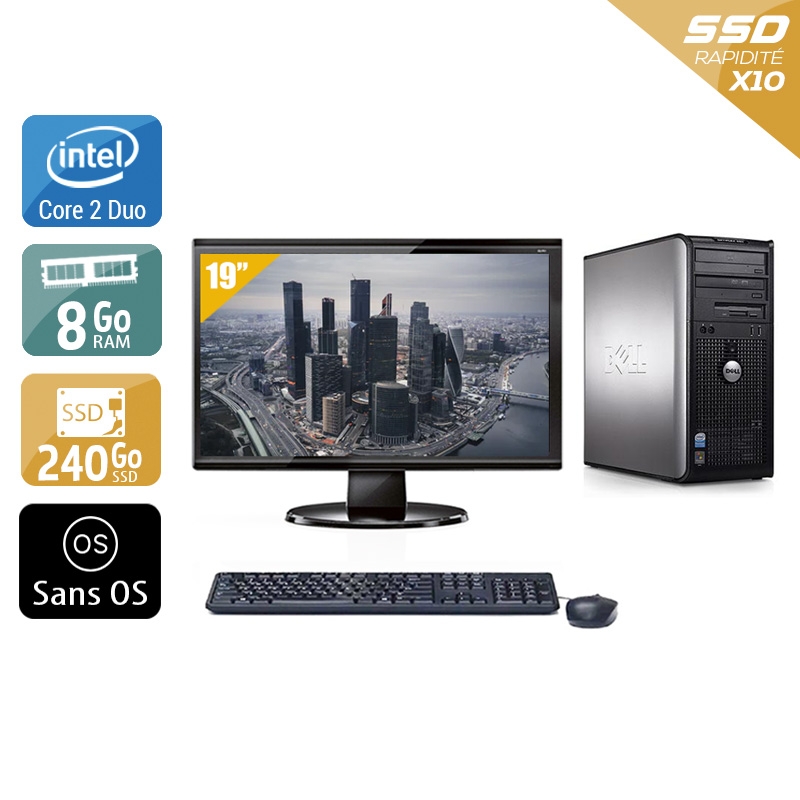 Acheter Dell Optiplex 760 Tower Core 2 Duo + Écran - 19'' 8Go RAM 240Go SSD Sans OS Bon étatOccasion certifiée reconditionnée Bon état - 224,17 € Dell Optiplex 760 Tower Core 2 Duo + Écran - 19'' 8Go RAM 240Go SSD Sans OS Bon étatOccasion certifiée reconditionnée Bon état - reconditionné disponible sur Kiatoo