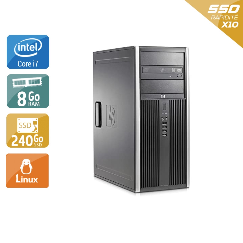 HP Compaq Elite 8300 Tower i7 - 8Go RAM 240Go SSD Linux  Bon étatOccasion certifiée reconditionnée Bon état -  reconditionné disponible sur Kiatoo