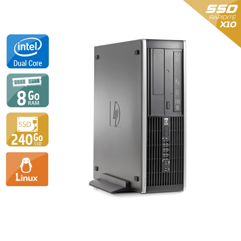 HP Compaq Elite 8000 SFF Dual Core - 8Go RAM 240Go SSD Linux  État correctOccasion certifiée reconditionnée Bon état -  reconditionné disponible sur Kiatoo