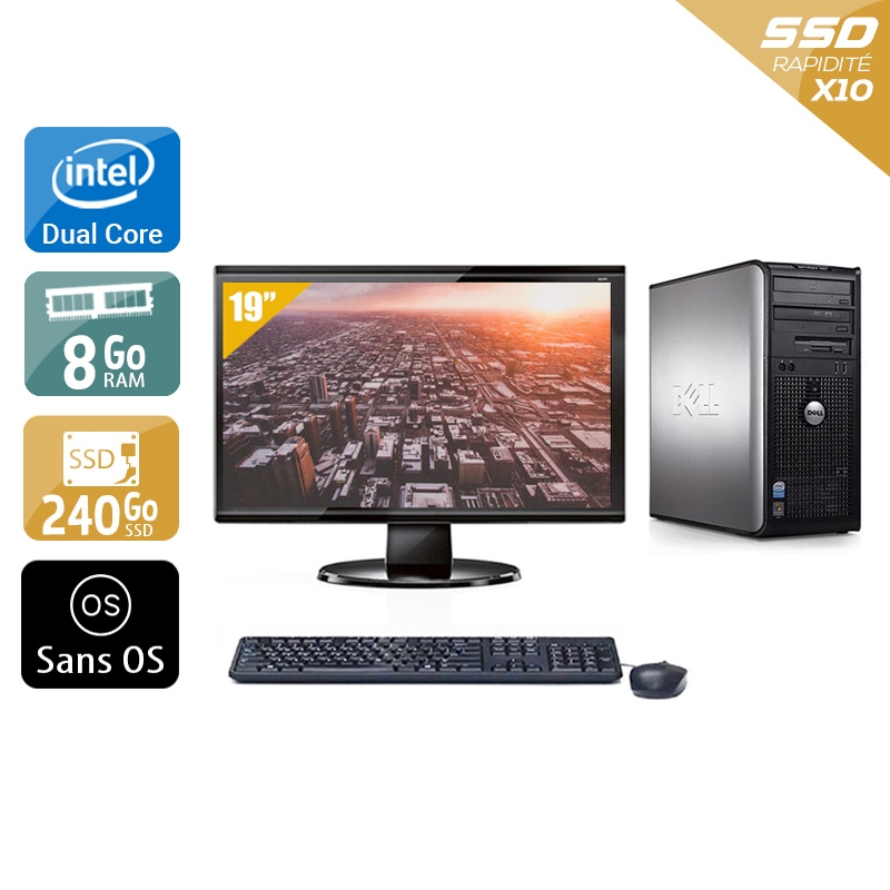 Acheter Dell Optiplex 760 Tower Dual Core + Écran - 19'' 8Go RAM 240Go SSD Sans OS Bon étatOccasion certifiée reconditionnée Bon état - 224,17 € Dell Optiplex 760 Tower Dual Core + Écran - 19'' 8Go RAM 240Go SSD Sans OS Bon étatOccasion certifiée reconditionnée Bon état - reconditionné disponible sur Kiatoo