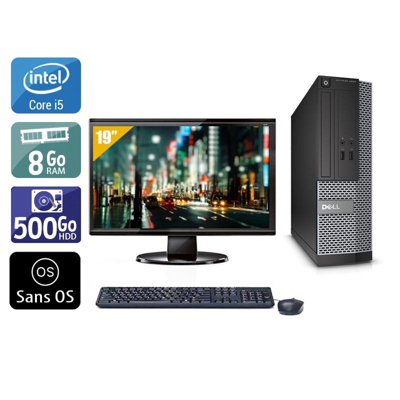 Dell Optiplex 3010 SFF i5 + Écran - 19'' 8Go RAM 500Go HDD Sans OS  Bon étatOccasion certifiée reconditionnée Bon état -  reconditionné disponible sur Kiatoo