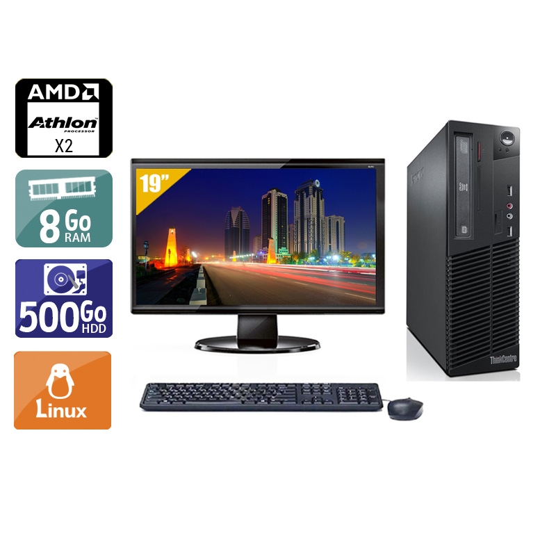 Acheter Lenovo ThinkCentre M77 SFF AMD Athlon Dual Core + Écran - 19'' 8Go RAM 500Go HDD Linux Bon étatOccasion certifiée reconditionnée Bon état - 224,17 € Lenovo ThinkCentre M77 SFF AMD Athlon Dual Core + Écran - 19'' 8Go RAM 500Go HDD Linux Bon étatOccasion certifiée reconditionnée Bon état - reconditionné disponible sur Kiatoo
