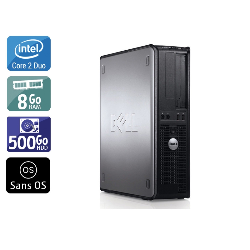 Dell Optiplex 760 Desktop Core 2 Duo - 8Go RAM 500Go HDD Sans OS  Très bon étatOccasion certifiée reconditionnée Bon état -  reconditionné disponible sur Kiatoo