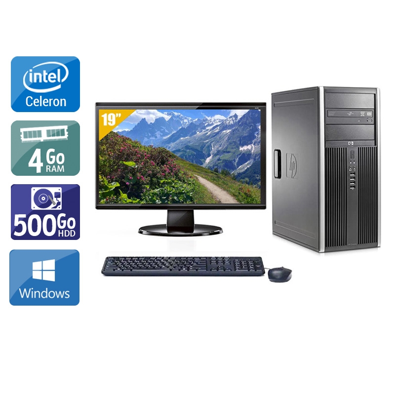 HP Compaq dc7900 Tower Celeron Dual Core + Écran - 19'' 8Go RAM 500Go HDD Windows 10  Bon étatOccasion certifiée reconditionnée Bon état -  reconditionné disponible sur Kiatoo