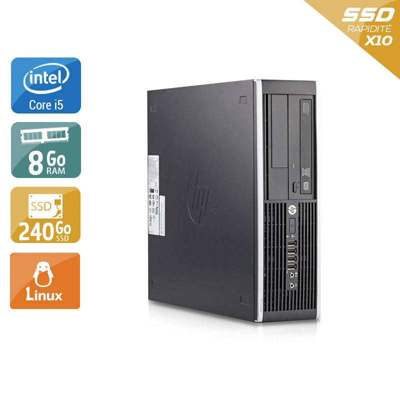HP Compaq Elite 8200 SFF i5 - 8Go RAM 240Go SSD Linux  Bon étatOccasion certifiée reconditionnée Bon état -  reconditionné disponible sur Kiatoo