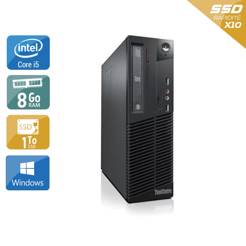 Lenovo ThinkCentre M72E SFF i5 - 8Go RAM 1To SSD Windows 10  Bon étatOccasion certifiée reconditionnée Bon état -  reconditionné disponible sur Kiatoo