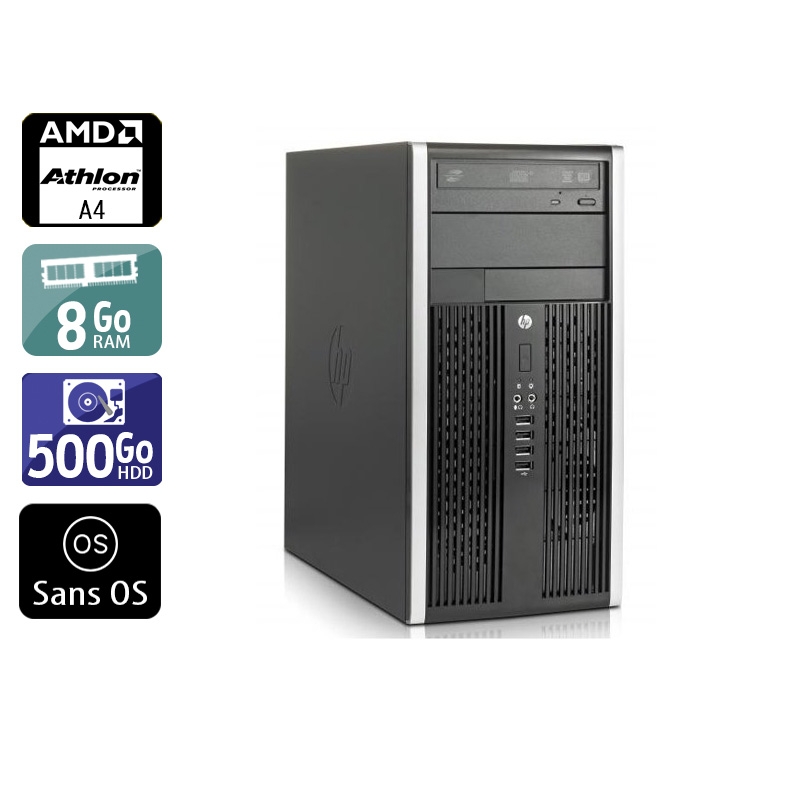 Acheter HP Compaq Pro 6305 Tower AMD A4 - 8Go RAM 500Go HDD Sans OS État correctOccasion certifiée reconditionnée Bon état - 165,83 € HP Compaq Pro 6305 Tower AMD A4 - 8Go RAM 500Go HDD Sans OS État correctOccasion certifiée reconditionnée Bon état - reconditionné disponible sur Kiatoo