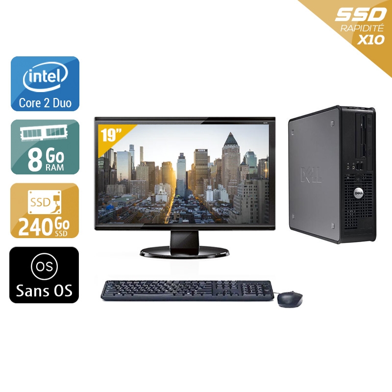 Acheter Dell Optiplex 380 SFF Core 2 Duo + Écran - 19'' 8Go RAM 240Go SSD Sans OS Très bon étatOccasion certifiée reconditionnée Bon état - 265,84 € Dell Optiplex 380 SFF Core 2 Duo + Écran - 19'' 8Go RAM 240Go SSD Sans OS Très bon étatOccasion certifiée reconditionnée Bon état - reconditionné disponible sur Kiatoo