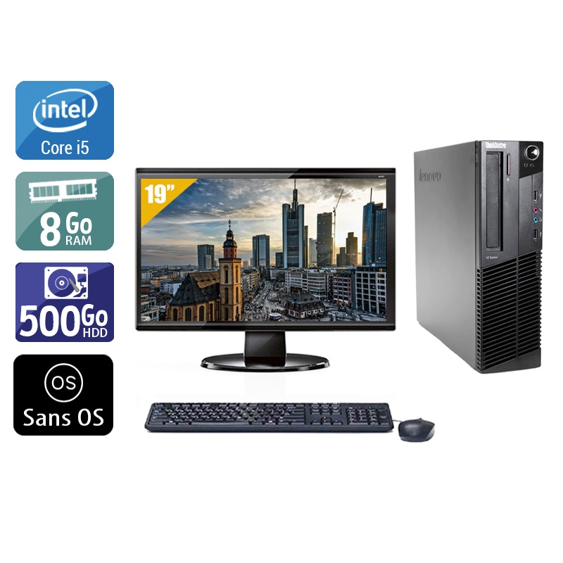 Acheter Lenovo ThinkCentre M83 SFF i5 + Écran - 19'' 8Go RAM 500Go HDD Sans OS Bon étatOccasion certifiée reconditionnée Bon état - 224,17 € Lenovo ThinkCentre M83 SFF i5 + Écran - 19'' 8Go RAM 500Go HDD Sans OS Bon étatOccasion certifiée reconditionnée Bon état - reconditionné disponible sur Kiatoo
