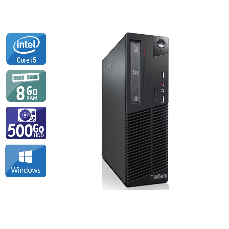 Acheter Lenovo ThinkCentre M81 SFF i5 - 8Go RAM 500Go HDD Windows 10 Très bon étatOccasion certifiée reconditionnée Bon état - 232,50 € Lenovo ThinkCentre M81 SFF i5 - 8Go RAM 500Go HDD Windows 10 Très bon étatOccasion certifiée reconditionnée Bon état - reconditionné disponible sur Kiatoo