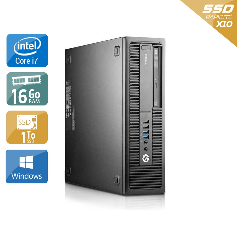 Acheter HP EliteDesk 800 G1 SFF i7 - 16Go RAM 1To SSD Windows 10 État correctOccasion certifiée reconditionnée Bon état - 282,50 € HP EliteDesk 800 G1 SFF i7 - 16Go RAM 1To SSD Windows 10 État correctOccasion certifiée reconditionnée Bon état - reconditionné disponible sur Kiatoo