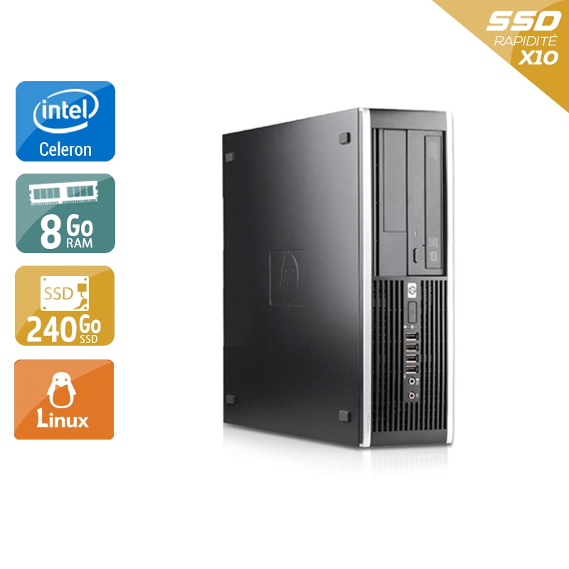HP Compaq Pro 6000 SFF Celeron Dual Core - 8Go RAM 240Go SSD Linux  Très bon étatOccasion certifiée reconditionnée Bon état -  reconditionné disponible sur Kiatoo