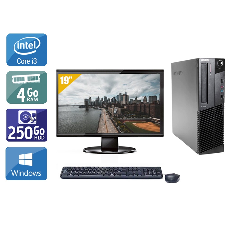 Acheter Lenovo ThinkCentre M92 SFF i3 + Écran - 19'' 4Go RAM 250Go HDD Windows 10 Bon étatOccasion certifiée reconditionnée Bon état - 224,17 € Lenovo ThinkCentre M92 SFF i3 + Écran - 19'' 4Go RAM 250Go HDD Windows 10 Bon étatOccasion certifiée reconditionnée Bon état - reconditionné disponible sur Kiatoo