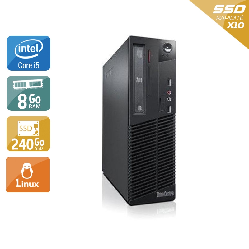 Lenovo ThinkCentre M72E SFF i5 - 8Go RAM 240Go SSD Linux  Bon étatOccasion certifiée reconditionnée Bon état -  reconditionné disponible sur Kiatoo