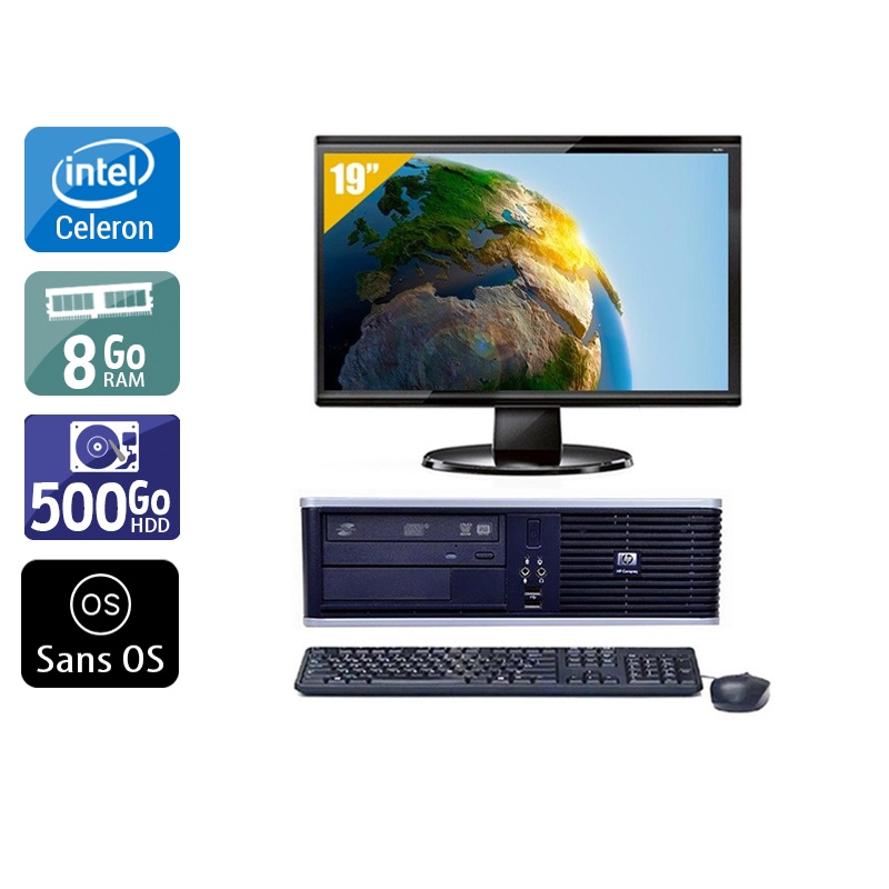 Acheter HP Compaq dc7800 SFF Celeron Dual Core + Écran - 19'' 8Go RAM 500Go HDD Sans OS Bon étatOccasion certifiée reconditionnée Bon état - 224,17 € HP Compaq dc7800 SFF Celeron Dual Core + Écran - 19'' 8Go RAM 500Go HDD Sans OS Bon étatOccasion certifiée reconditionnée Bon état - reconditionné disponible sur Kiatoo