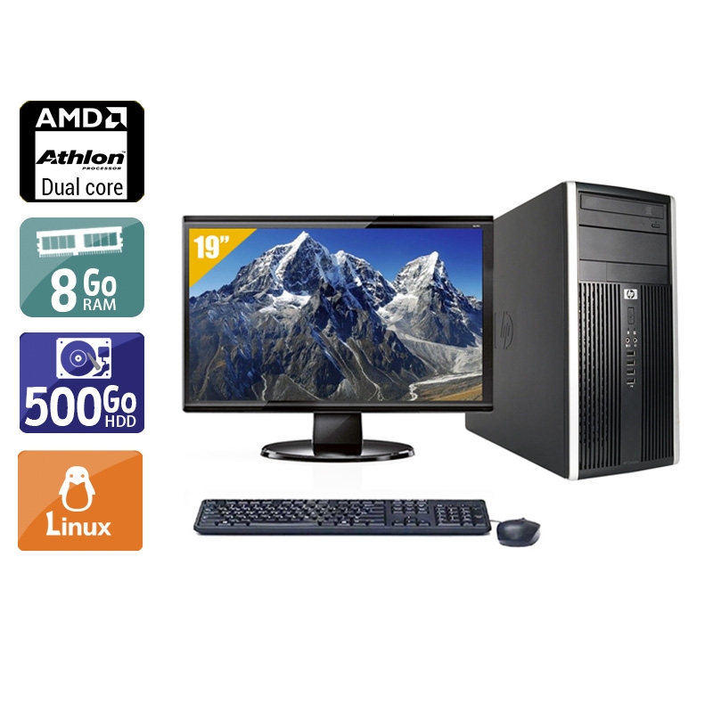 Acheter HP Compaq Pro 6005 Tower AMD Athlon Dual Core + Écran - 19'' 8Go RAM 500Go HDD Linux Bon étatOccasion certifiée reconditionnée Bon état - 224,17 € HP Compaq Pro 6005 Tower AMD Athlon Dual Core + Écran - 19'' 8Go RAM 500Go HDD Linux Bon étatOccasion certifiée reconditionnée Bon état - reconditionné disponible sur Kiatoo