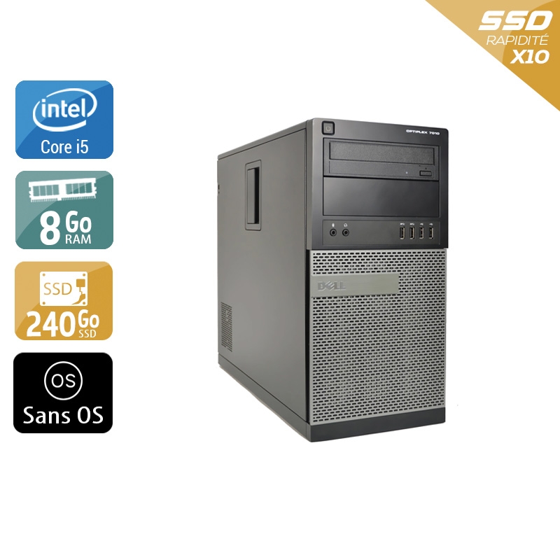 Acheter Dell Optiplex 7010 Tower i5 - 8Go RAM 240Go SSD Sans OS Bon étatOccasion certifiée reconditionnée Bon état - 190,83 € Dell Optiplex 7010 Tower i5 - 8Go RAM 240Go SSD Sans OS Bon étatOccasion certifiée reconditionnée Bon état - reconditionné disponible sur Kiatoo