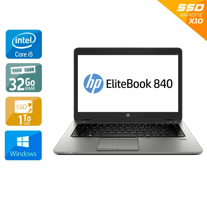 HP EliteBook 840 G8 14'' i5 Gen 11 - 32Go RAM 1To SSD Windows 11  État correctOccasion certifiée reconditionnée Bon état -  reconditionné disponible sur Kiatoo