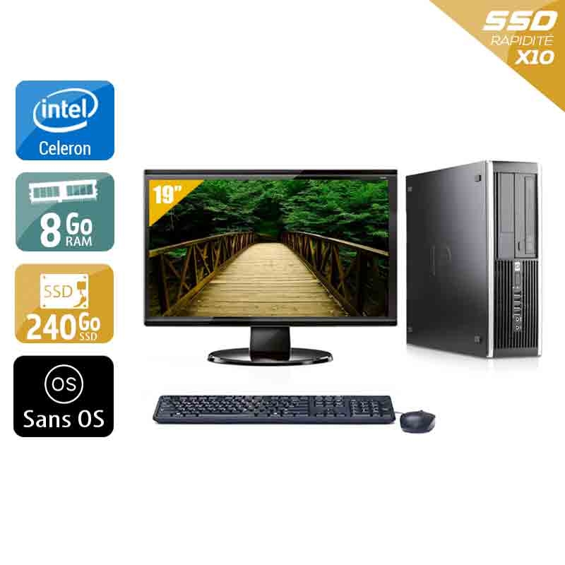 HP Compaq Pro 6000 SFF Celeron Dual Core + Écran - 19'' 8Go RAM 240Go SSD Sans OS  Bon étatOccasion certifiée reconditionnée Bon état -  reconditionné disponible sur Kiatoo