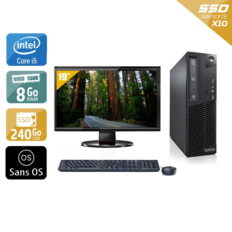 Acheter Lenovo ThinkCentre M71 SFF i5 + Écran - 19'' 8Go RAM 240Go SSD Sans OS Bon étatOccasion certifiée reconditionnée Bon état - 224,17 € Lenovo ThinkCentre M71 SFF i5 + Écran - 19'' 8Go RAM 240Go SSD Sans OS Bon étatOccasion certifiée reconditionnée Bon état - reconditionné disponible sur Kiatoo