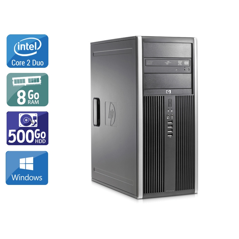 HP Compaq Elite 8000 Tower Core 2 Duo - 8Go RAM 500Go HDD Windows 10  Très bon étatOccasion certifiée reconditionnée Bon état -  reconditionné disponible sur Kiatoo