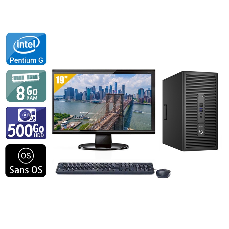 Acheter HP ProDesk 600 G2 Tower Pentium G Dual Core Gen 6 + Écran - 19'' 8Go RAM 500Go HDD Sans OS Bon étatOccasion certifiée reconditionnée Bon état - 224,17 € HP ProDesk 600 G2 Tower Pentium G Dual Core Gen 6 + Écran - 19'' 8Go RAM 500Go HDD Sans OS Bon étatOccasion certifiée reconditionnée Bon état - reconditionné disponible sur Kiatoo