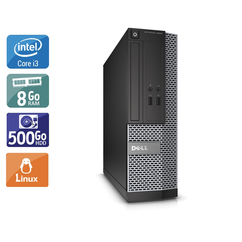 Dell Optiplex 3010 SFF i3 - 8Go RAM 500Go HDD Linux  Bon étatOccasion certifiée reconditionnée Bon état -  reconditionné disponible sur Kiatoo