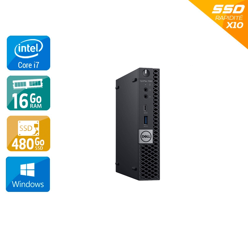 Acheter Dell Optiplex 7060 Tiny i7 Gen 8 - 16Go RAM 480Go SSD Windows 10 Très bon étatOccasion certifiée reconditionnée Bon état - 457,50 € Dell Optiplex 7060 Tiny i7 Gen 8 - 16Go RAM 480Go SSD Windows 10 Très bon étatOccasion certifiée reconditionnée Bon état - reconditionné disponible sur Kiatoo