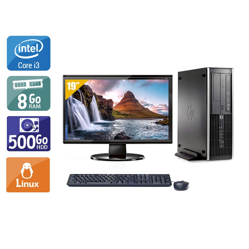 HP Compaq Pro 6300 SFF i3 + Écran - 19'' 8Go RAM 500Go HDD Linux  État correctOccasion certifiée reconditionnée Bon état -  reconditionné disponible sur Kiatoo