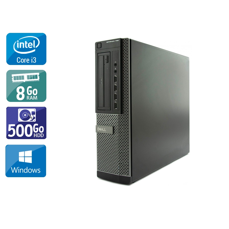 Dell Optiplex 790 Desktop i3 - 8Go RAM 500Go HDD Windows 10  Très bon étatOccasion certifiée reconditionnée Bon état -  reconditionné disponible sur Kiatoo