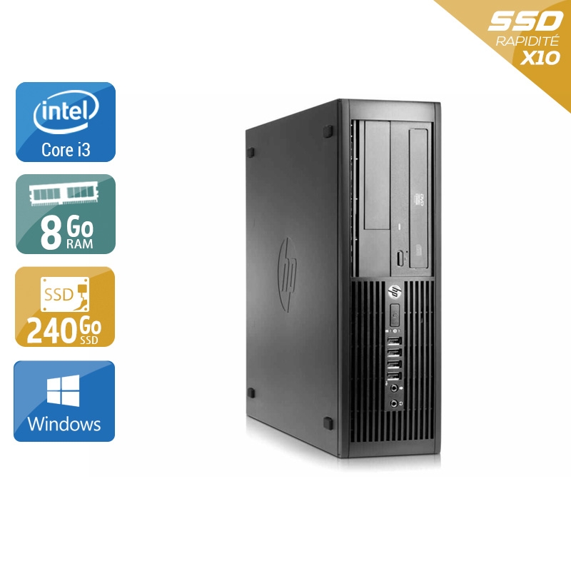 HP Compaq Pro 4300 SFF i3 - 8Go RAM 240Go SSD Windows 10  Très bon étatOccasion certifiée reconditionnée Bon état -  reconditionné disponible sur Kiatoo