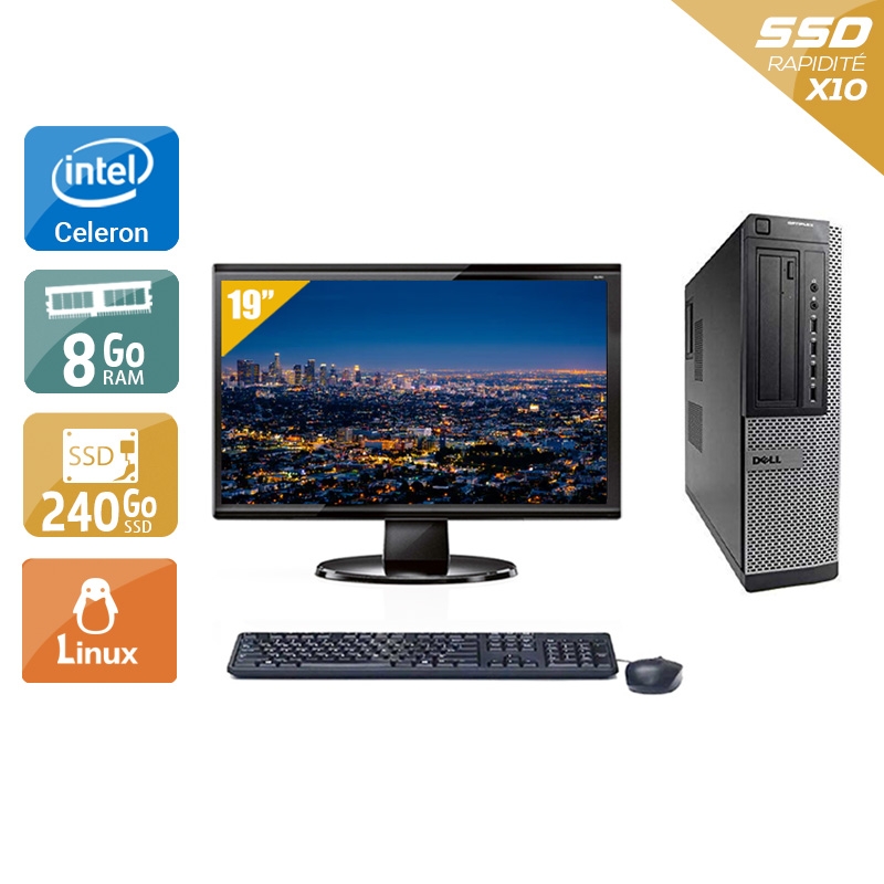 Acheter Dell Optiplex 390 Desktop Celeron Dual Core + Écran - 19'' 8Go RAM 240Go SSD Linux Bon étatOccasion certifiée reconditionnée Bon état - 224,17 € Dell Optiplex 390 Desktop Celeron Dual Core + Écran - 19'' 8Go RAM 240Go SSD Linux Bon étatOccasion certifiée reconditionnée Bon état - reconditionné disponible sur Kiatoo