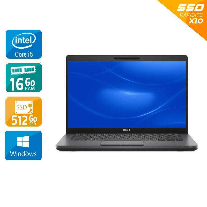 Dell Latitude 5400 14'' i5 Gen 8 - 16Go RAM 512Go SSD Windows 11  État correctOccasion certifiée reconditionnée Bon état -  reconditionné disponible sur Kiatoo
