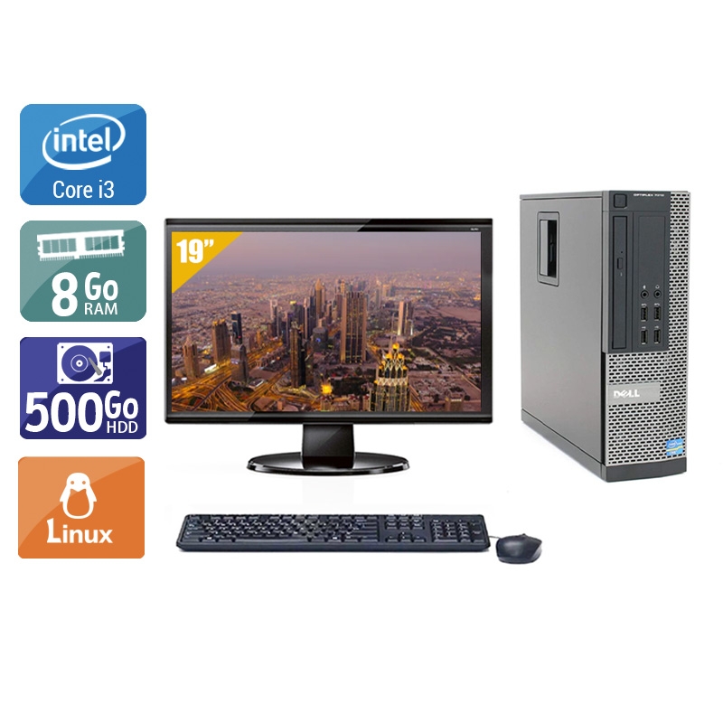 Dell Optiplex 790 SFF i3 + Écran - 19'' 8Go RAM 500Go HDD Linux  Très bon étatOccasion certifiée reconditionnée Bon état -  reconditionné disponible sur Kiatoo