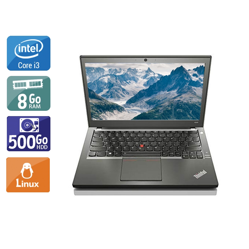 Acheter Lenovo ThinkPad X240 12,5'' i3 - 8Go RAM 500Go HDD Linux Très bon étatOccasion certifiée reconditionnée Bon état - 232,50 € Lenovo ThinkPad X240 12,5'' i3 - 8Go RAM 500Go HDD Linux Très bon étatOccasion certifiée reconditionnée Bon état - reconditionné disponible sur Kiatoo