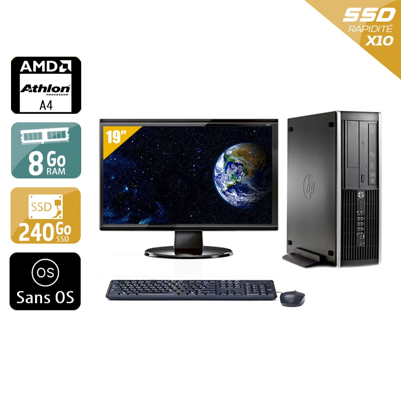 Acheter HP Compaq Pro 6305 SFF AMD A4 + Écran - 19'' 8Go RAM 240Go SSD Sans OS Bon étatOccasion certifiée reconditionnée Bon état - 224,17 € HP Compaq Pro 6305 SFF AMD A4 + Écran - 19'' 8Go RAM 240Go SSD Sans OS Bon étatOccasion certifiée reconditionnée Bon état - reconditionné disponible sur Kiatoo