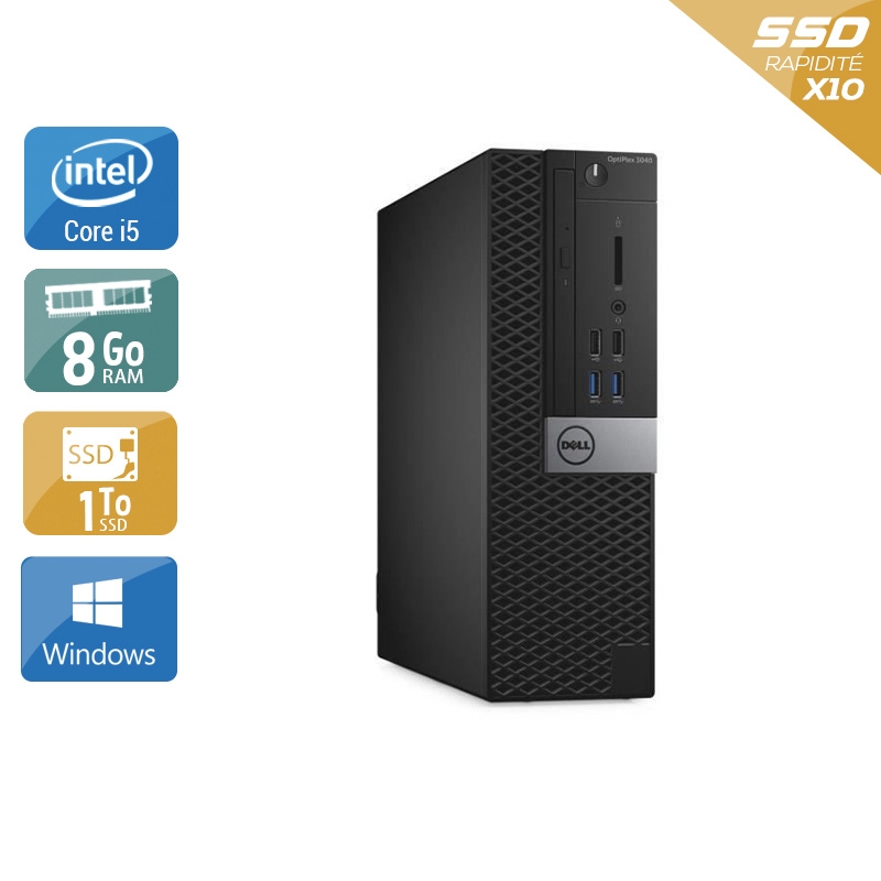Dell Optiplex 3040 SFF i5 Gen 6 - 8Go RAM 1To SSD Windows 10  Bon étatOccasion certifiée reconditionnée Bon état -  reconditionné disponible sur Kiatoo