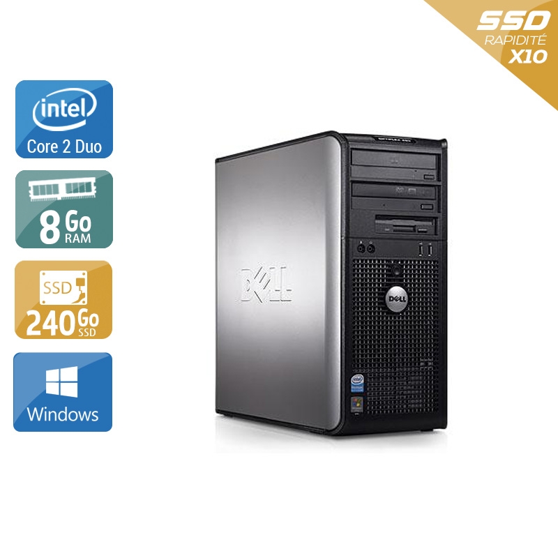 Acheter Dell Optiplex 760 Tower Core 2 Duo - 8Go RAM 240Go SSD Windows 10 Bon étatOccasion certifiée reconditionnée Bon état - 190,83 € Dell Optiplex 760 Tower Core 2 Duo - 8Go RAM 240Go SSD Windows 10 Bon étatOccasion certifiée reconditionnée Bon état - reconditionné disponible sur Kiatoo