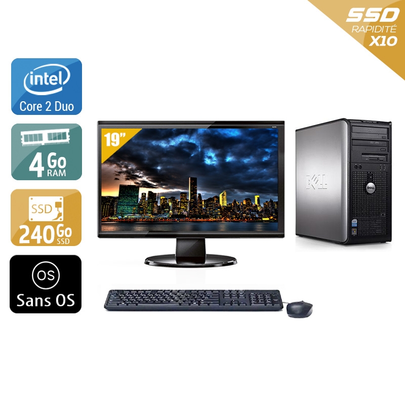 Acheter Dell Optiplex 360 Tower Core 2 Duo + Écran - 19'' 4Go RAM 240Go SSD Sans OS Bon étatOccasion certifiée reconditionnée Bon état - 224,17 € Dell Optiplex 360 Tower Core 2 Duo + Écran - 19'' 4Go RAM 240Go SSD Sans OS Bon étatOccasion certifiée reconditionnée Bon état - reconditionné disponible sur Kiatoo