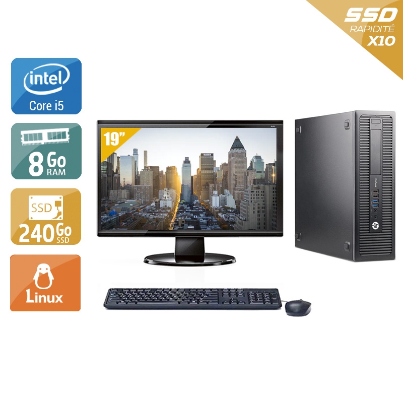 Acheter HP ProDesk 600 G1 SFF i5 + Écran - 19'' 8Go RAM 240Go SSD Linux Bon étatOccasion certifiée reconditionnée Bon état - 224,17 € HP ProDesk 600 G1 SFF i5 + Écran - 19'' 8Go RAM 240Go SSD Linux Bon étatOccasion certifiée reconditionnée Bon état - reconditionné disponible sur Kiatoo